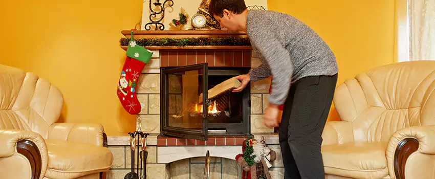 Rusted Metal Fireplace Restoration in Brandon, Mississippi